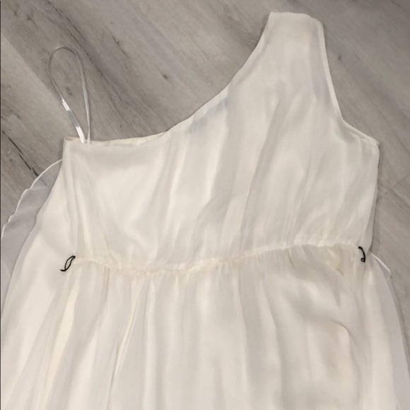 Ark & Co. One Shoulder White Ruffle Dress - L - Picture 8 of 12